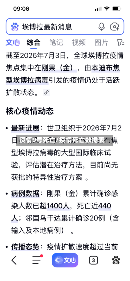 疫情9号死亡/疫情死亡数据表-第1张图片