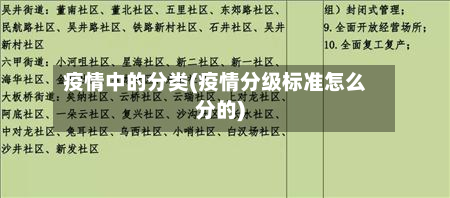 疫情中的分类(疫情分级标准怎么分的)-第2张图片