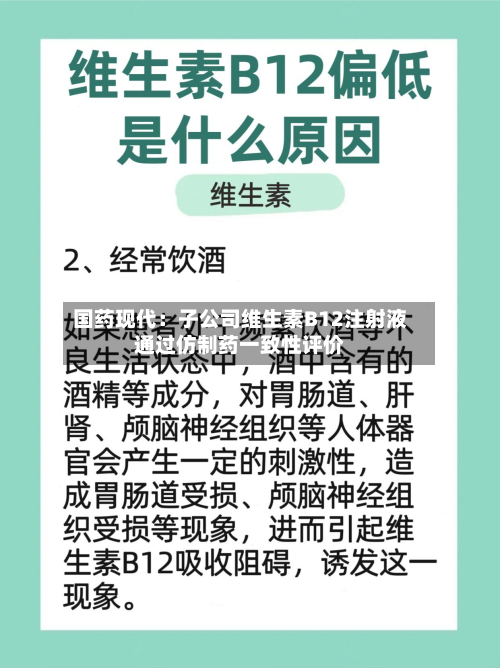 国药现代:子公司维生素B12注射液通过仿制药一致性评价-第3张图片
