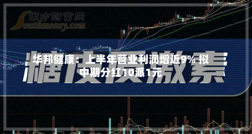 华邦健康:上半年营业利润增近9% 拟中期分红10派1元-第2张图片