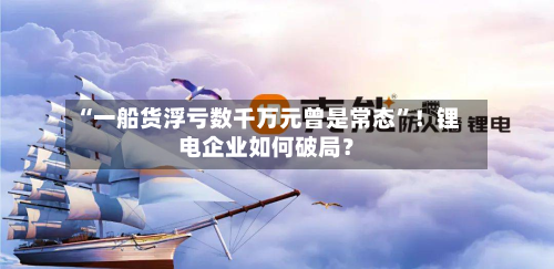 “一船货浮亏数千万元曾是常态”！锂电企业如何破局？-第2张图片