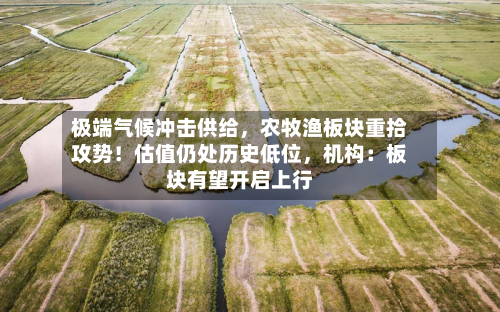 极端气候冲击供给，农牧渔板块重拾攻势！估值仍处历史低位，机构：板块有望开启上行-第3张图片