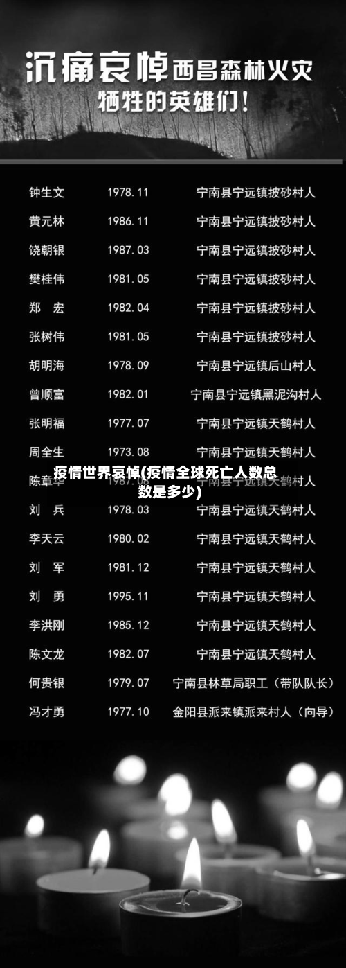 疫情世界哀悼(疫情全球死亡人数总数是多少)