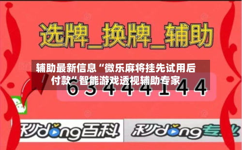 辅助最新信息“微乐麻将挂先试用后付款”智能游戏透视辅助专家-第3张图片