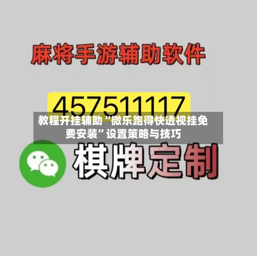 教程开挂辅助“微乐跑得快透视挂免费安装”设置策略与技巧-第2张图片