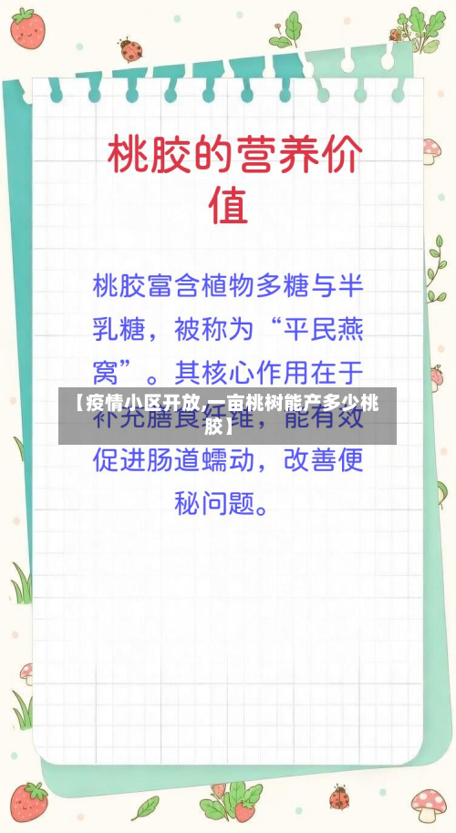 【疫情小区开放,一亩桃树能产多少桃胶】-第2张图片