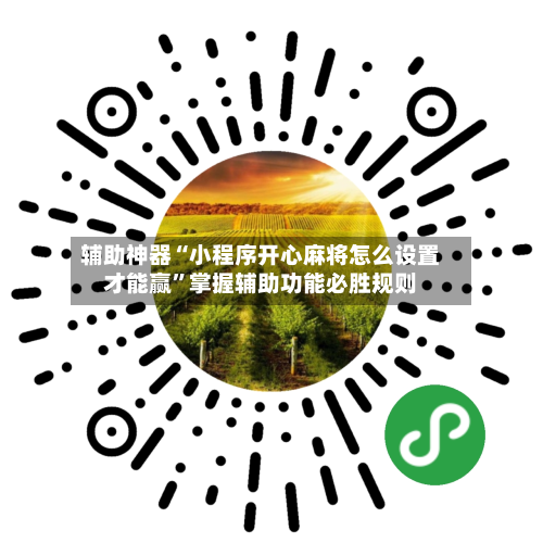 辅助神器“小程序开心麻将怎么设置才能赢”掌握辅助功能必胜规则-第1张图片