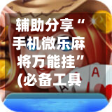 辅助分享“手机微乐麻将万能挂”(必备工具)辅助教学-第2张图片