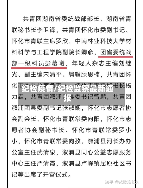 纪检疫情/纪检监察最新通报