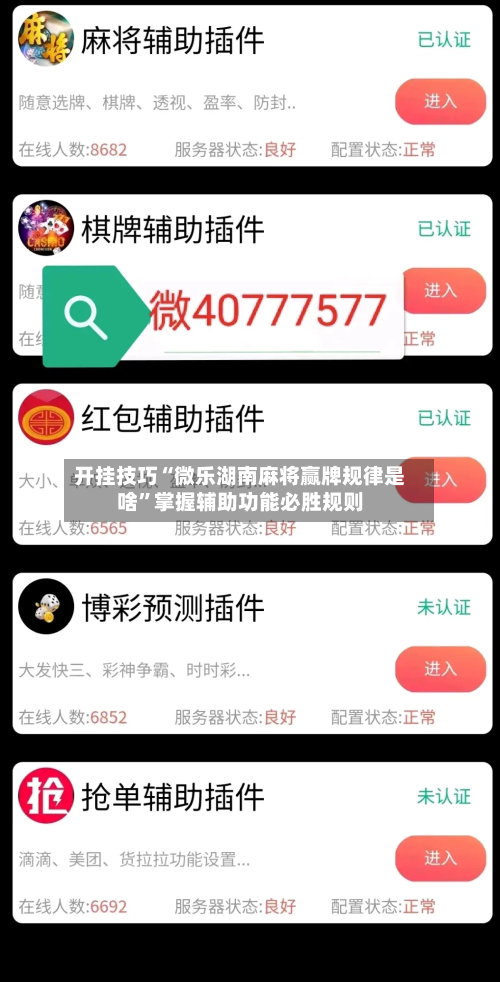 开挂技巧“微乐湖南麻将赢牌规律是啥”掌握辅助功能必胜规则-第3张图片