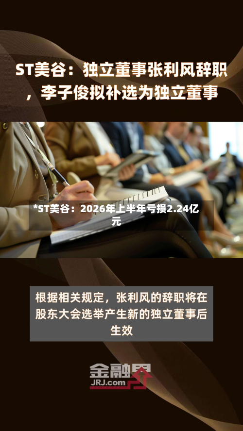 *ST美谷:2026年上半年亏损2.24亿元-第1张图片