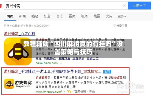 教程辅助“四川麻将真的有挂吗”设置策略与技巧-第2张图片