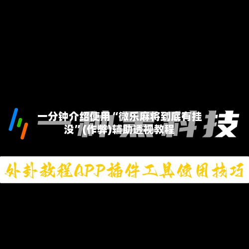 一分钟介绍使用“微乐麻将到底有挂没”(作弊)辅助透视教程